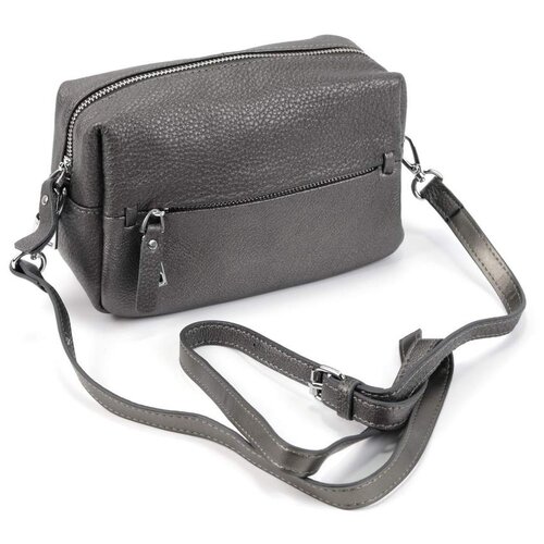 фото Женская кожаная сумка 066 сильвер fuzi house