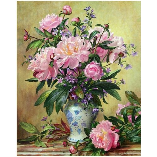 Вышивка крестиком 46х56 - Цветы в красивой вазе