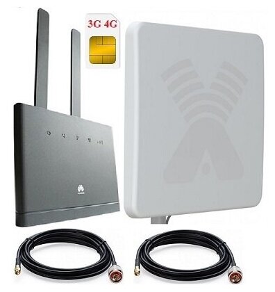 Роутер 3G/4G-WiFi Huawei B315s-22 с антенной 3G/4G ZETA-F MIMO 20 дБ