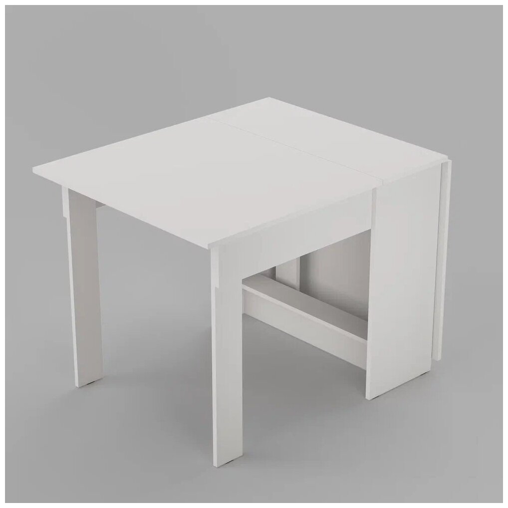 Стол-книжка, DecoLine-4, белый, 1650*780*750мм, для кухни и гостиной, раскладной.