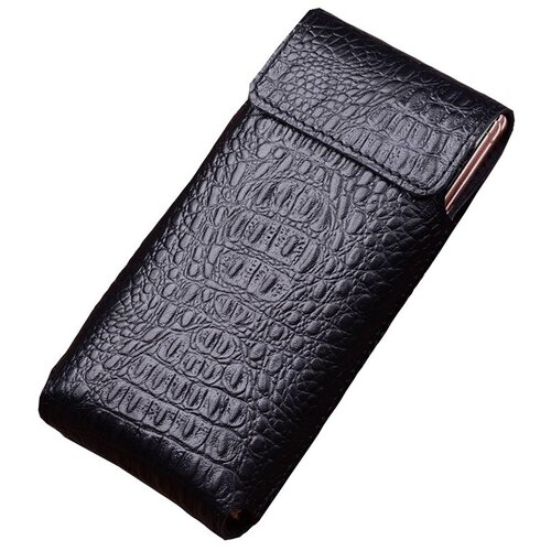 фото Чехол-кобура mypads для samsung galaxy z fold 2 (sm-f916b) из натуральной кожи крокодила черного цвета