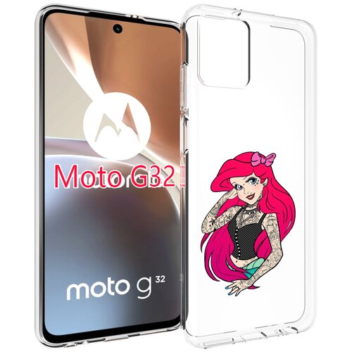 Чехол MyPads татуированная-принцесса женский для Motorola Moto G32 задняя-панель-накладка-бампер чехол mypads принцесса эльза женский для motorola moto g32 задняя панель накладка бампер