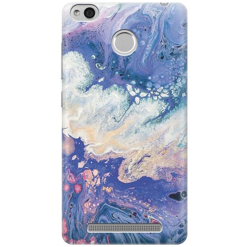 фото Cиликоновый чехол на xiaomi redmi 3 pro / сяоми редми 3 про с принтом "фиолетовый мрамор" gosso