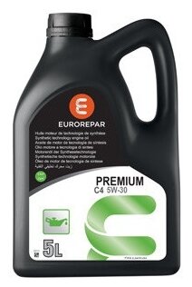 Синтетическое моторное масло Eurorepar Premium C4 5W-30