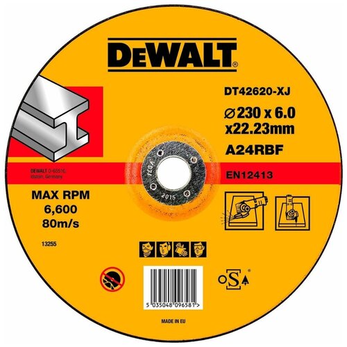 Круг обдирочный по металлу DEWALT DT42620 [230x22.2x6мм, тип27]