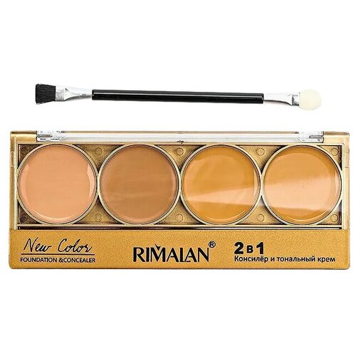 Rimalan Тональный крем New Color Foundation and Concealer, 2 г, оттенок: 02