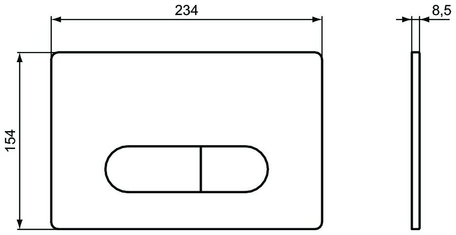 Механическая кнопка двойного смыва OLEAS M1 Black (Черный) R0115A6 - фотография № 3
