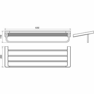 10° TD 330.00 X07P327 Полотенцедержатель 63 см Ravak - фото №4