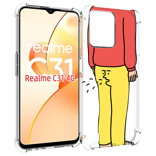 Чехол MyPads смешной-мужчина для OPPO Realme C31 задняя-панель-накладка-бампер чехол mypads 23 февраля военный мужчина для oppo realme c31 задняя панель накладка бампер