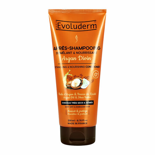 Кондиционер для волос `EVOLUDERM` ARGAN DIVIN с аргановым маслом (питательный) 200 мл