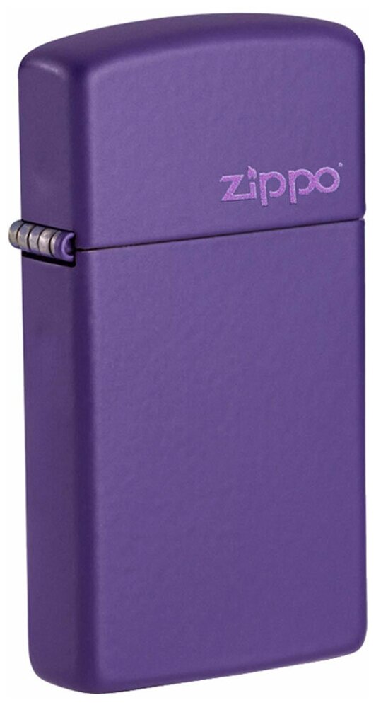 Оригинальная бензиновая зажигалка ZIPPO Slim® 1637ZL ZIPPO Logo с покрытием Purple Matte