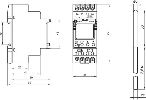 Температурное реле EKF RT-820М