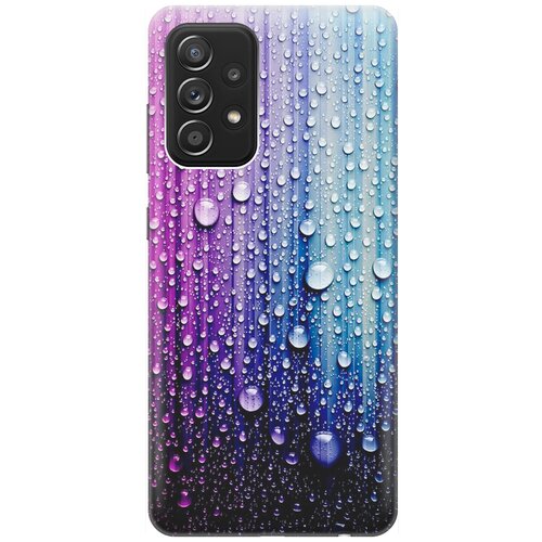 фото Силиконовый чехол на samsung galaxy a52 / самсунг а52 с принтом "капли на голубом" gosso