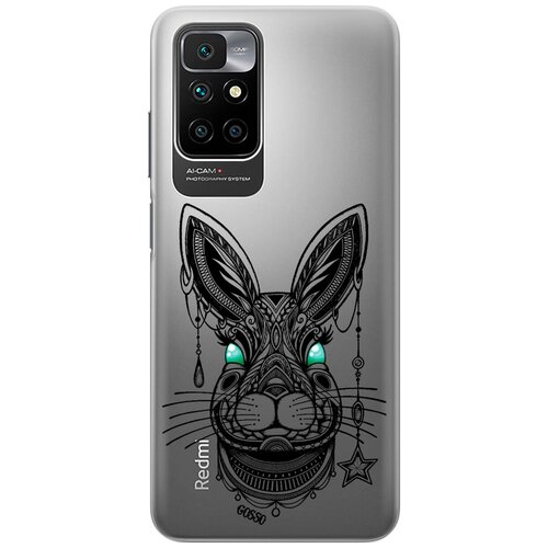 Силиконовый чехол на Xiaomi Redmi 10, Сяоми Редми 10 с 3D принтом Grand Rabbit прозрачный силиконовый чехол на xiaomi redmi 10 сяоми редми 10 с 3d принтом grand wolf прозрачный