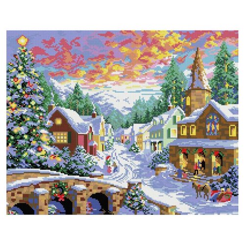 фото Белоснежка набор алмазной вышивки рождественская ночь (303-st-s) 50x40 см