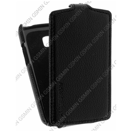 Кожаный чехол для LG Optimus L1 II E410 Aksberry Protective Flip Case (Черный) чехол mypads fondina bicolore для lg optimus l1 ii dual e420 lg l1 ii tri e475