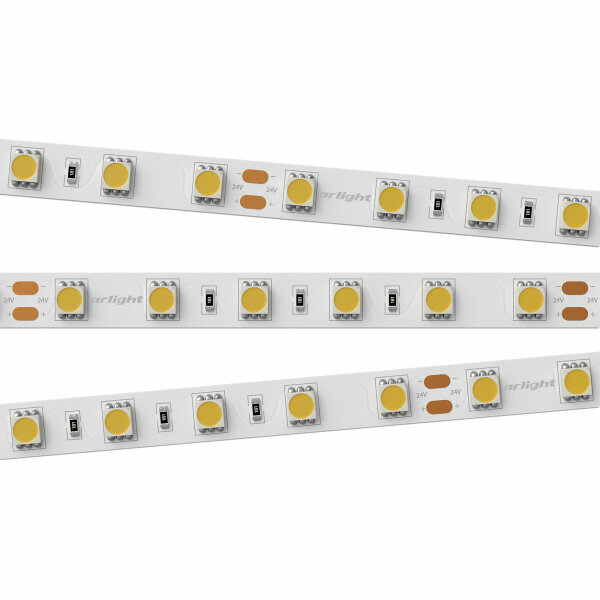 Светодиодная лента Arlight 14,4W/m 60LED/m 5060SMD теплый белый 5M - фото №16