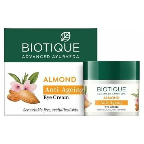 Biotique Крем для кожи вокруг глаз Bio Almond Soothing & Nourishing Eye Cream, 15 г