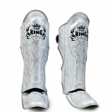 Защита голени Top King Shinguards "Super Snake" TKSGSS02 White (Silver) - M