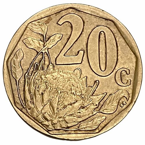 ЮАР 20 центов 2007 г. 5 центов 2007 юар из оборота