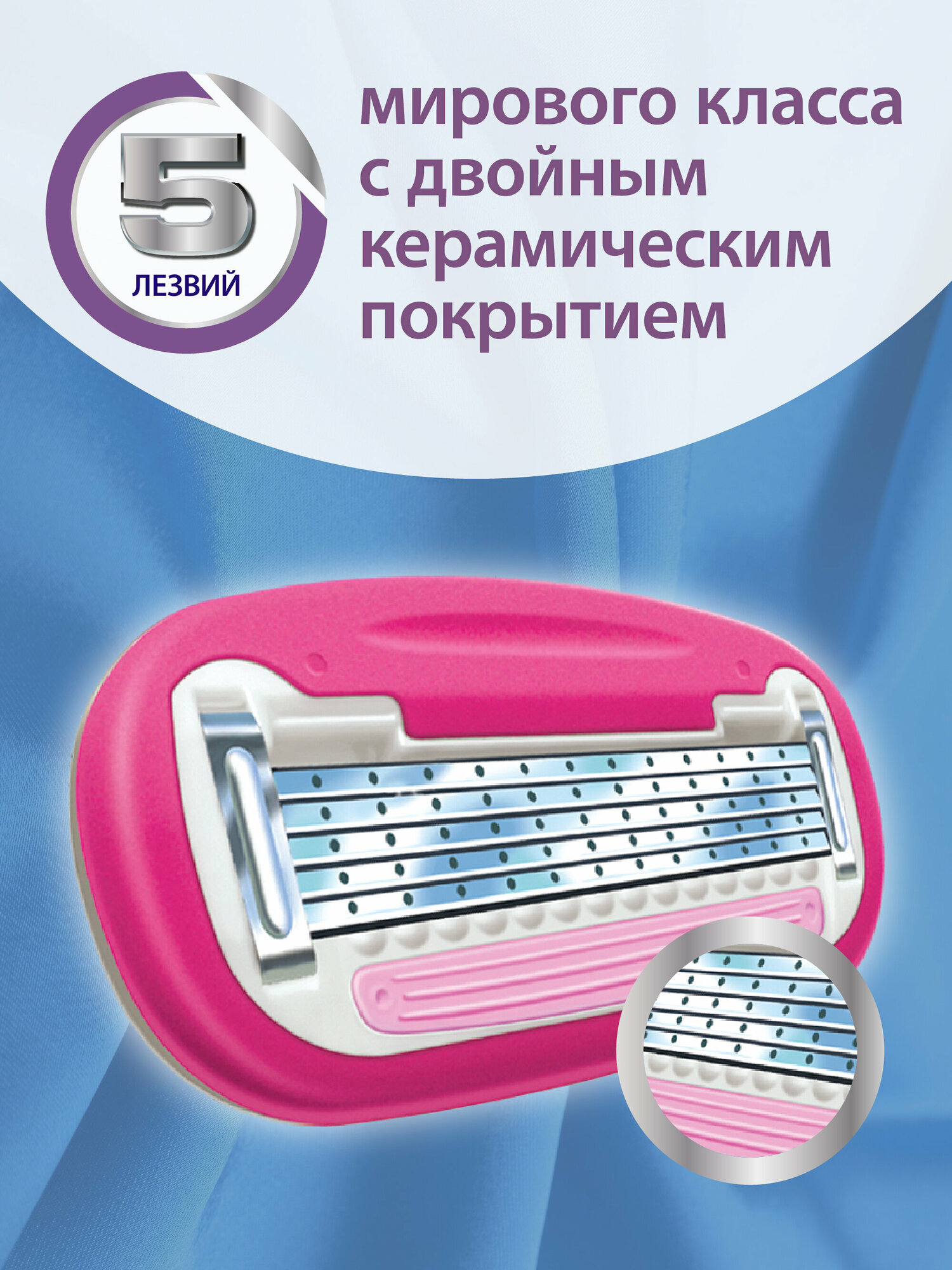 Deonica сменные лезвия 5 For Women, 2 шт.