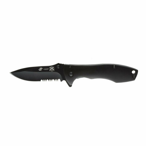 Нож складной Stinger,80мм, черный, сталь/алюминий (черный), FK-721BK, 1622595
