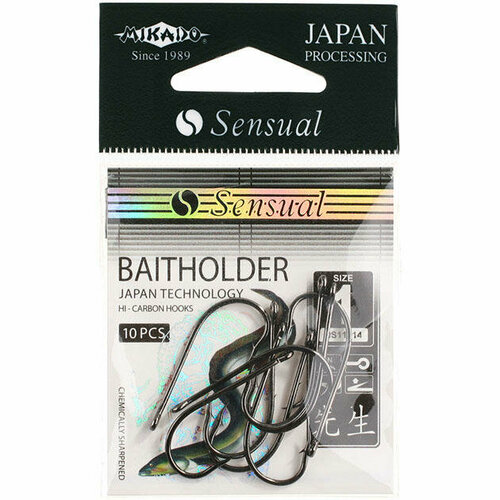 фото Крючки mikado sensual - baitholder № 1/0 bn (с ушком) ( 10 шт.)