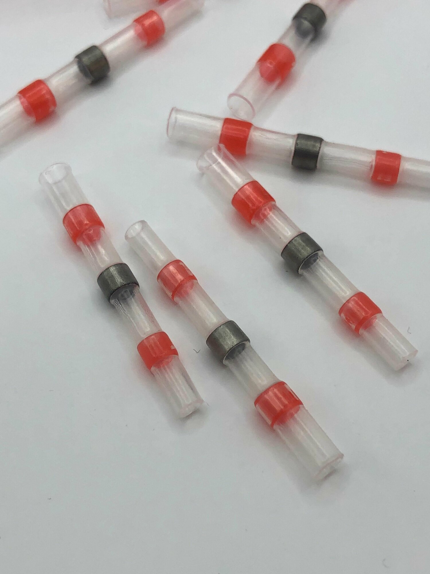 фото Термоусадочные трубки / Термоусаживаемый соединитель / Гильза соединительная / Диаметр 2,7 мм, сечение кабеля: 0,5-1,5 мм2 (Упаковка 100 шт)