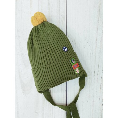 фото Шапка мой ангелок, размер 48-50, хаки