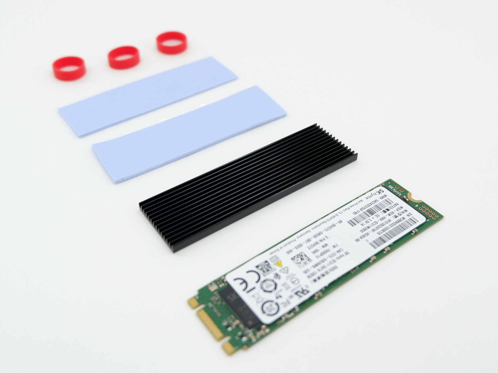 Радиатор для SSD M2 NGFF 2280 алюминий толщина 6мм 70х22х6мм цвет золотистый