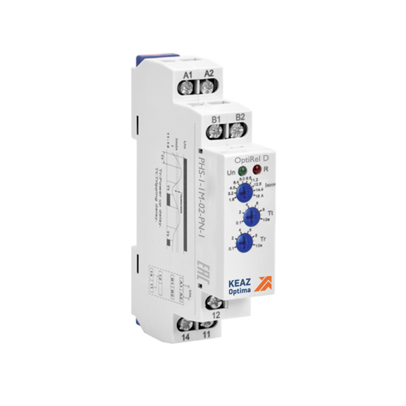 фото Реле контроля фаз OptiRel D PHS-1-1M-02-PN-1 повышенного и пониженного 1Ф 1СО КЭАЗ 332005