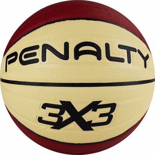 Мяч баскет. PENALTY BOLA BASQUETE 3X3 PRO IX, 5113134340-U, размер 6, ПУ, бутиловая камера, красно-беж