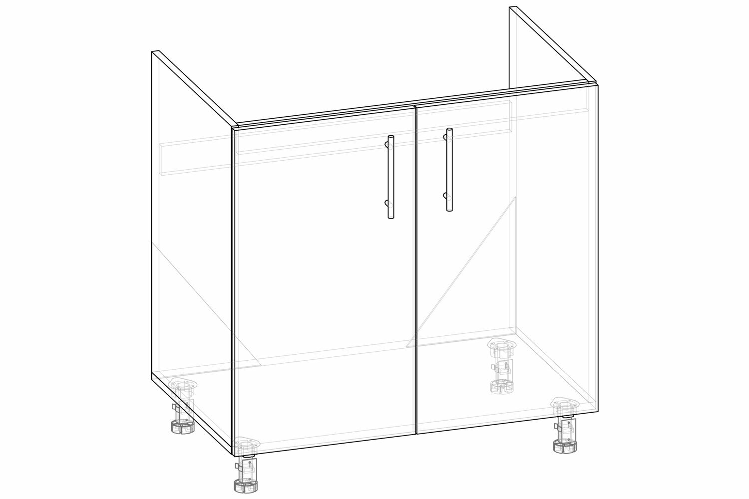 фото Корпус стола рабочего СР/ТМ.80.7.2 800х600х820мм белый