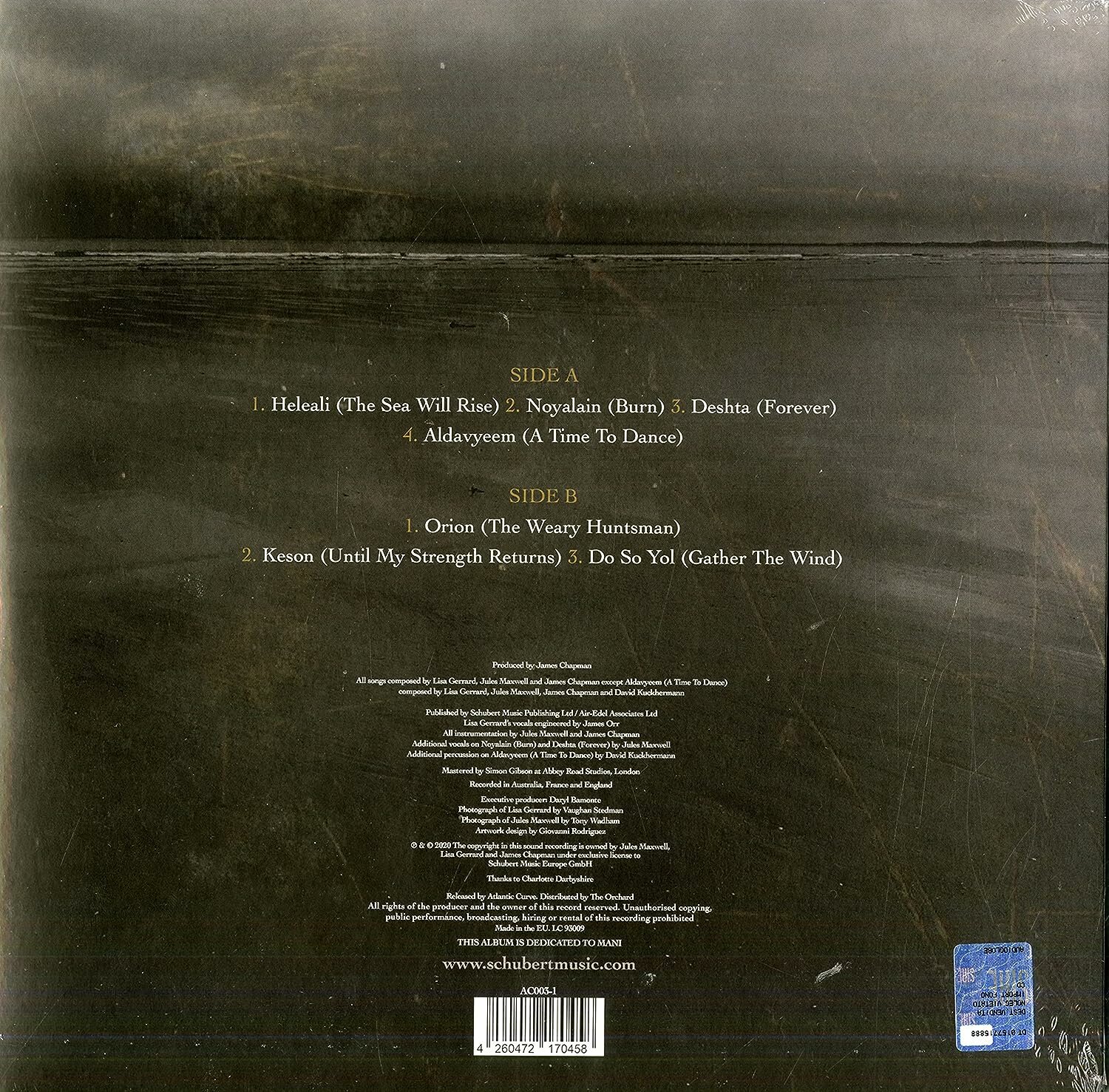 Виниловая пластинка Gerrard, Lisa; Maxwell, Jules, Burn (coloured) (4260472170458) IAO - фото №2