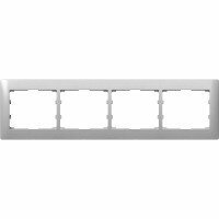 Galea Life 771304 Рамка 4-постовая (горизонтальная, soft aluminium) Legrand - фото №8