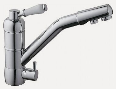 Изображение товара Смеситель LEDEME L4298-3, для кухни, с краном под фильтр, аэратор и поворотный излив
