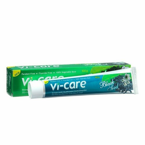 Зубная паста VI-CARE WITH BLACK SEED с черным тмином, 100 г (комплект из 8 шт)