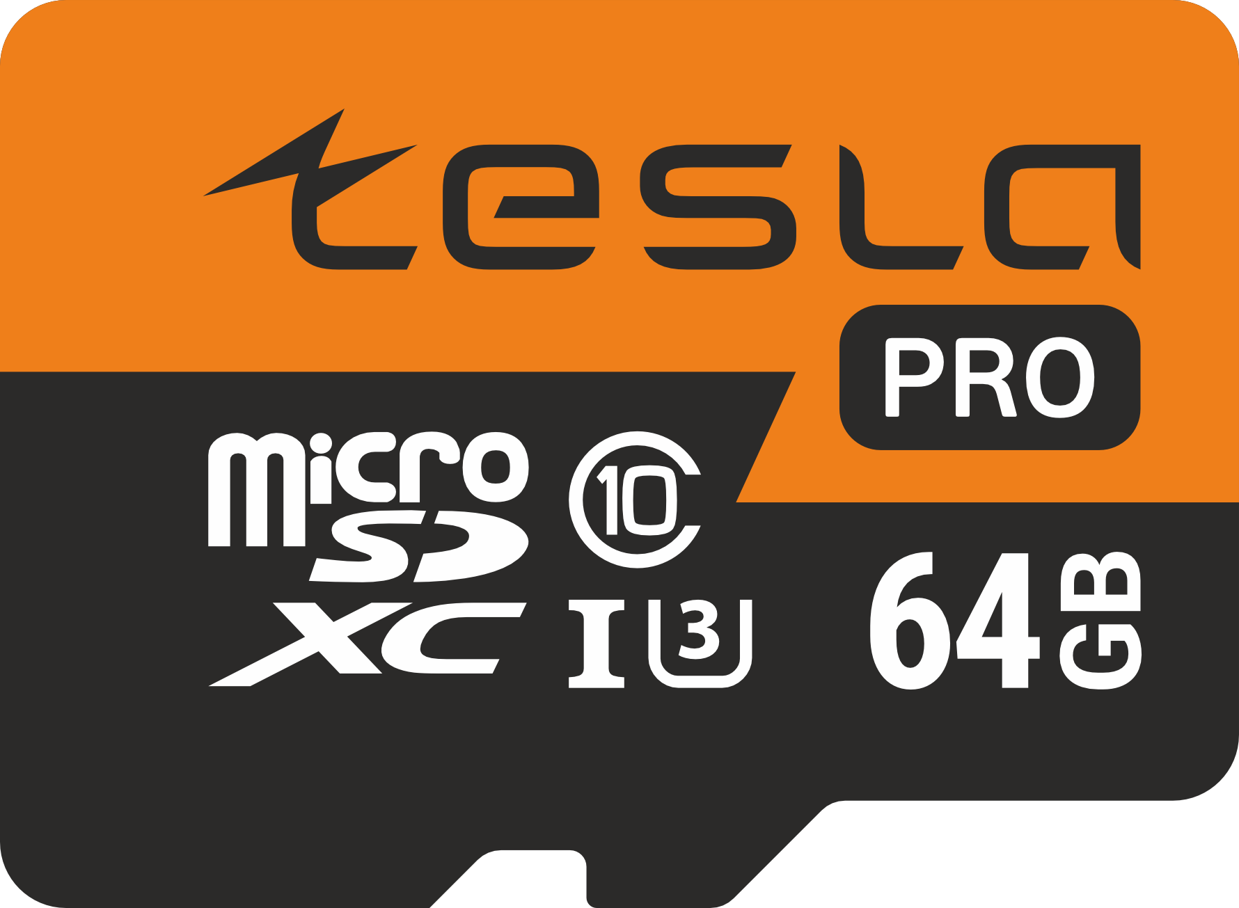 Карта памяти TESLA 64Гб microSDXC, C10/UHS-I U3 (TSLMSD64GU3)