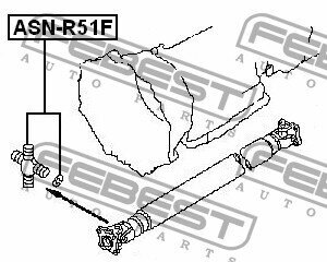 Крестовина карданного вала, ASNR51F FEBEST ASN-R51F