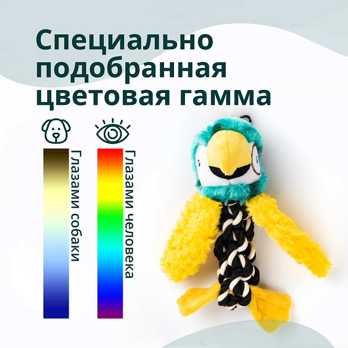 Elder Club игрушка для собак попугай с канатом (20 см.) - фото №3