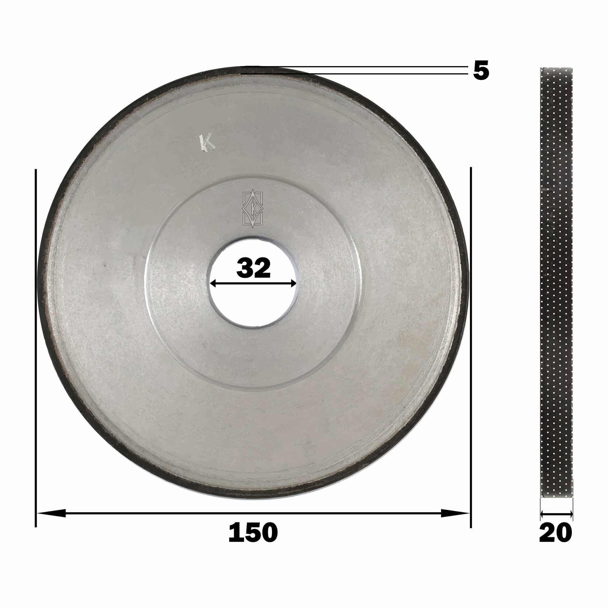 Шлифовальный круг алмазный КристАл Лтд - фото №2