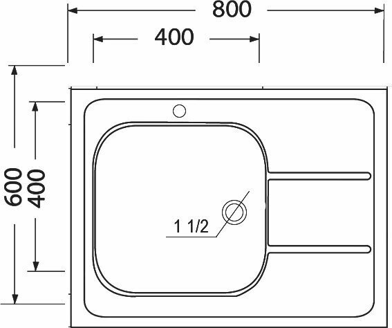 Кухонная мойка Ukinox Иннова IND800.600 ---6C 0L-