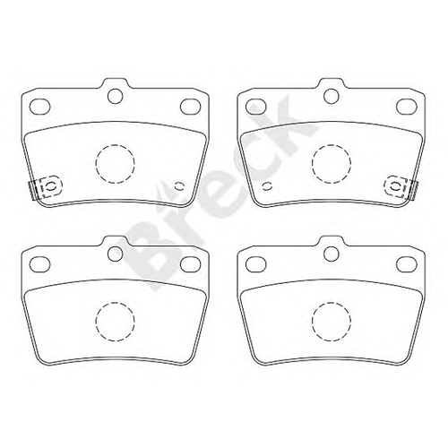 BRECK 23656 00 702 10 (0446642010 / 0446642010 / 0446642020) колодки торм. зад.
