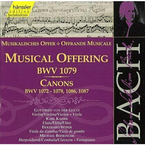 AUDIO CD BACH, J.S: Musical Offering, BWV 1079