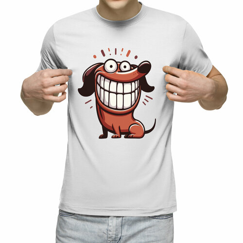 Футболка Us Basic, размер L, белый мужская футболка такса коричневого цвета длинная собака l синий