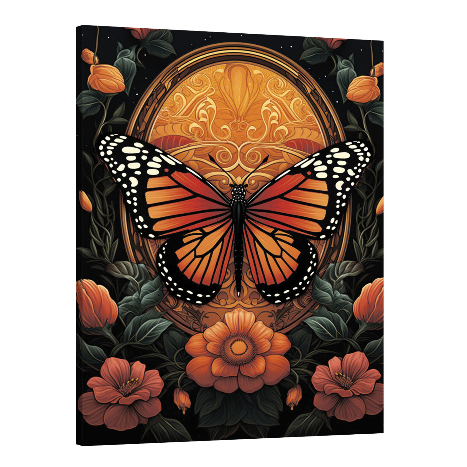 Интерьерная картина 50х70 "Мир крылатых красот"