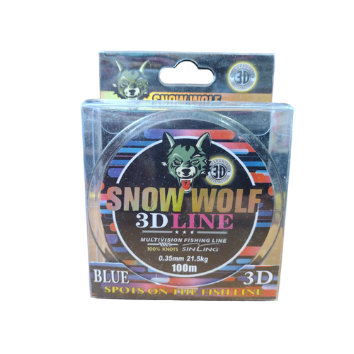 фото Леска snow wolf 3d line 0,35 мм 21,5 кг 100 м