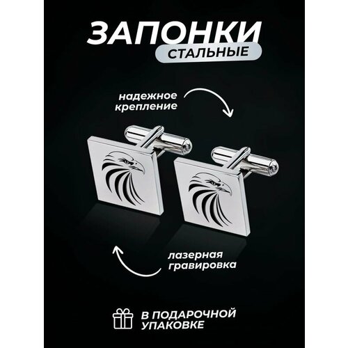 Запонки PNP, серебряный