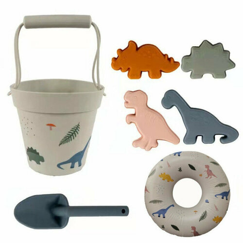 Набор пляжных игрушек с надувным кругом Динозавры Grey 3016₽