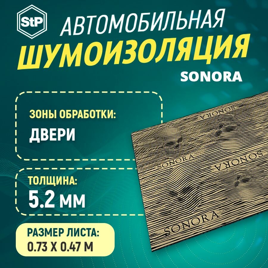 фото Шумоизоляция STP Sonora (75 см х 50 см) 1ШТ